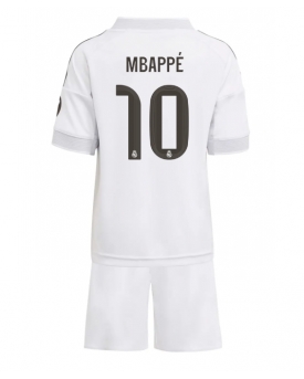 Billige Fotballdrakt Real Madrid Kylian Mbappe #10 Replika Hjemmedraktsett Barn 2025-26 Kortermet (med bukser)